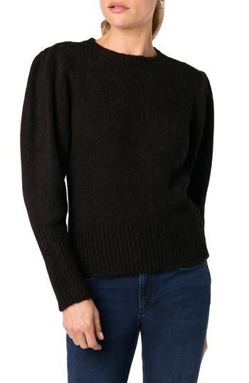 Shop Joe's Puff Shoulder Crop Sweater In Black