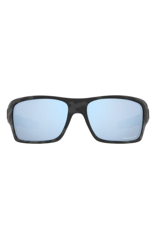 Oakley Turbine 65mm Polarized Oversize Square Sunglasses in Rubber Black at Nordstrom