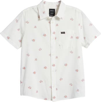RVCA Kids' Morning Glory Floral Short Sleeve Button-Up Shirt | Nordstrom