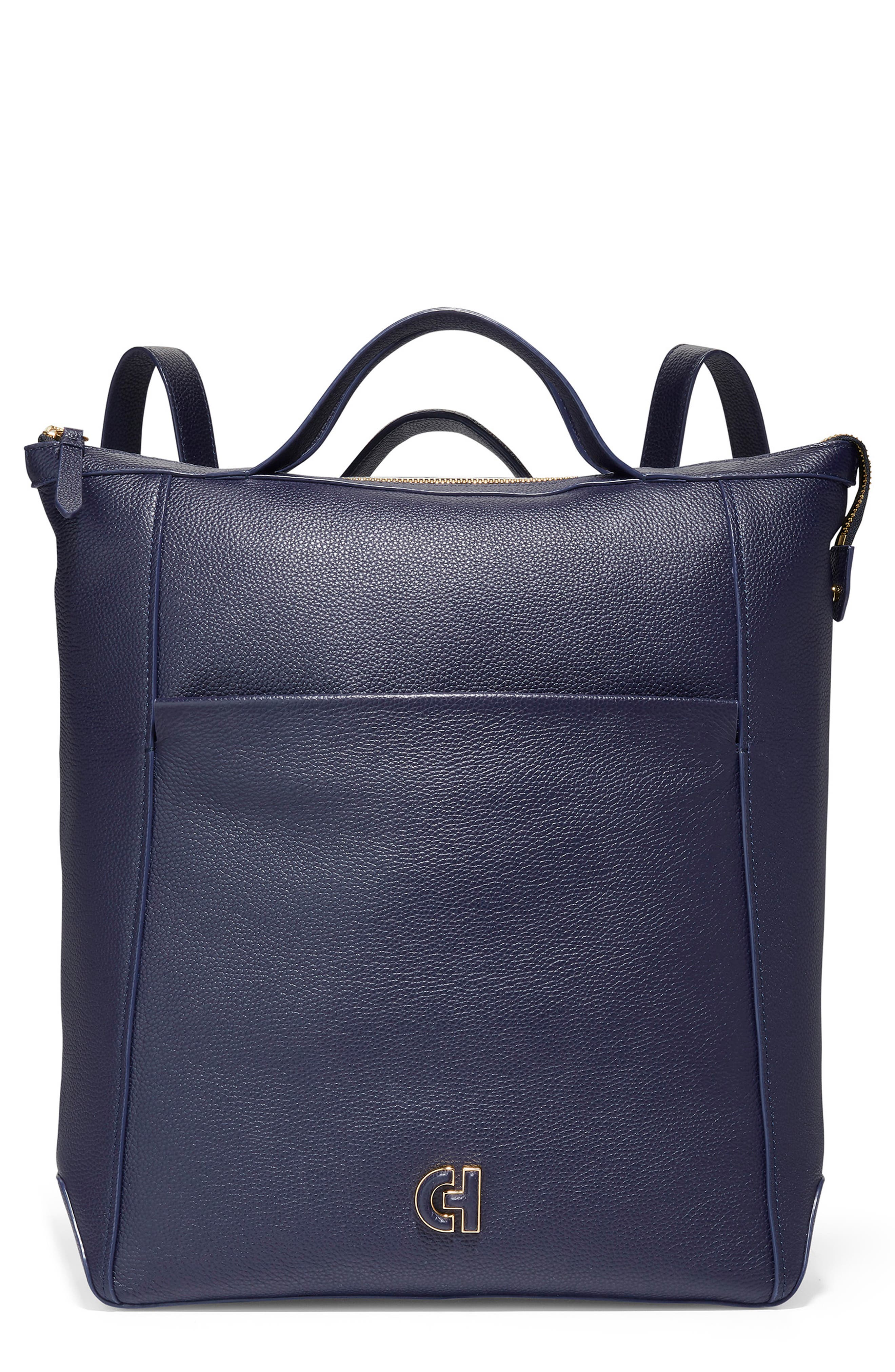 Cole Haan Grand Ambition Leather Convertible Luxe Backpack in