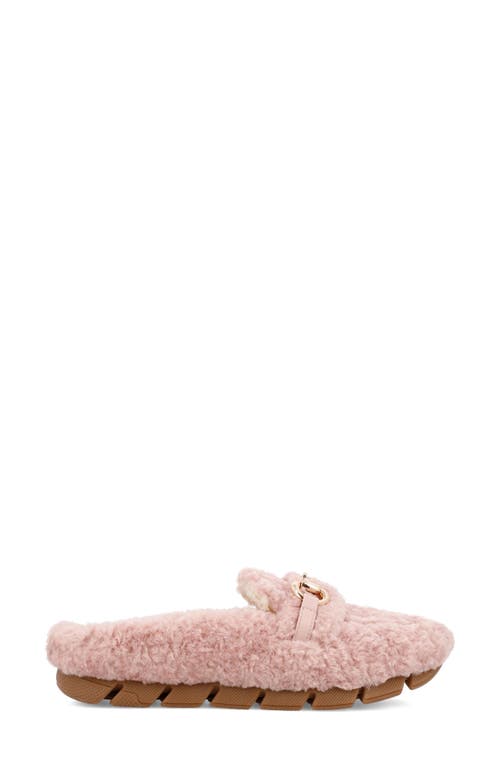 Shop Mia Limited Edition Cocoa Faux Shearling Slipper In Blush