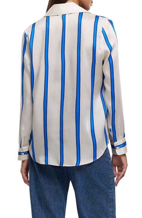 Bella Dahl Eyelet-Stripe Shirt - The House of Sequins