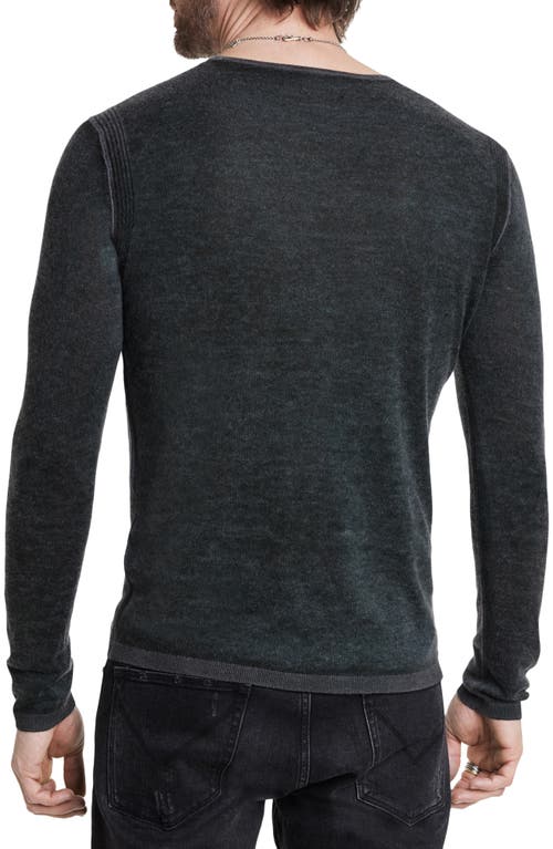 Shop John Varvatos Christie Silk & Cashmere Henley Sweater In Forest Green