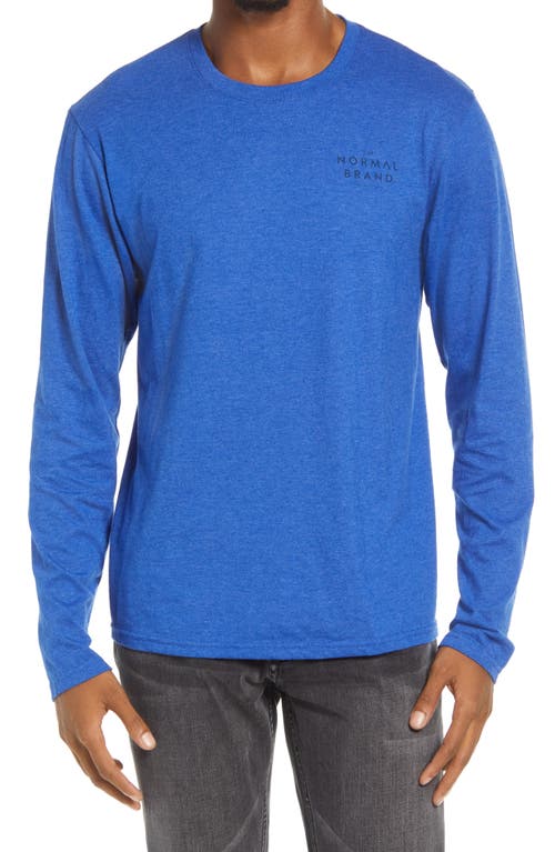 Bear Long Sleeve Graphic Tee in Blue