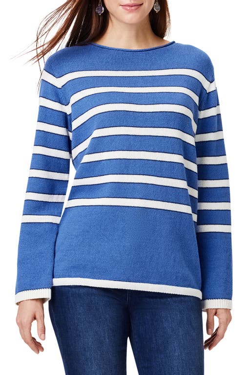 NIC+ZOE Skyline Stripe Sweater in Blue Multi