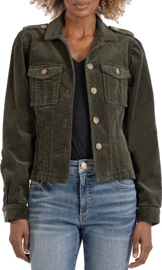 Womens corduroy 2025 trucker jacket