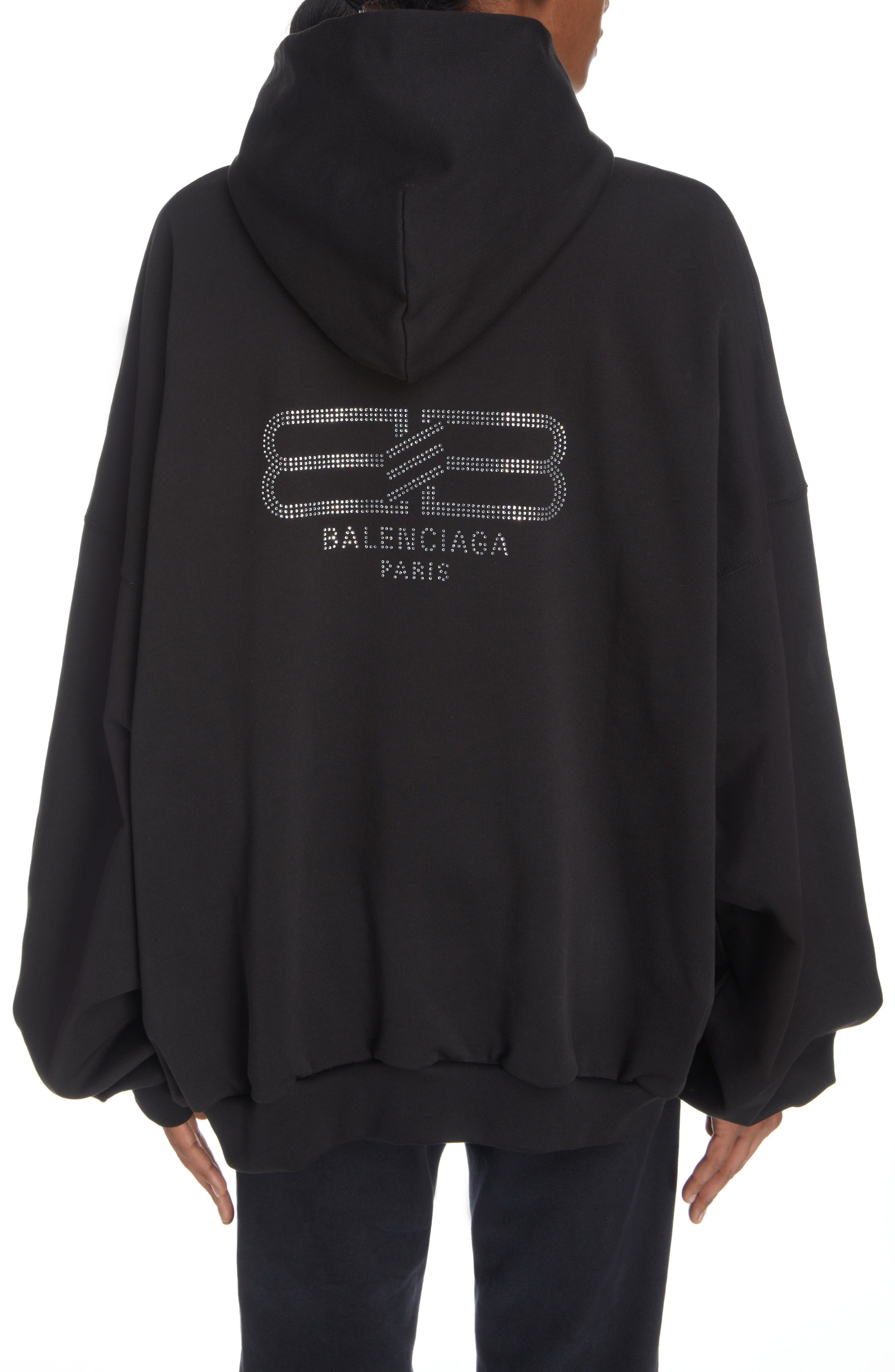 balenciaga back logo hoodie
