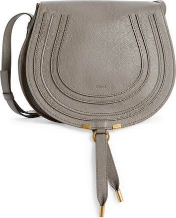 Chloé Marcie Medium Leather Crossbody Bag Black