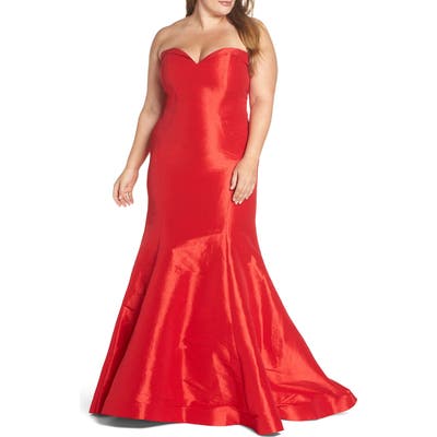 Plus Size MAC Duggal Bustier Mermaid Gown