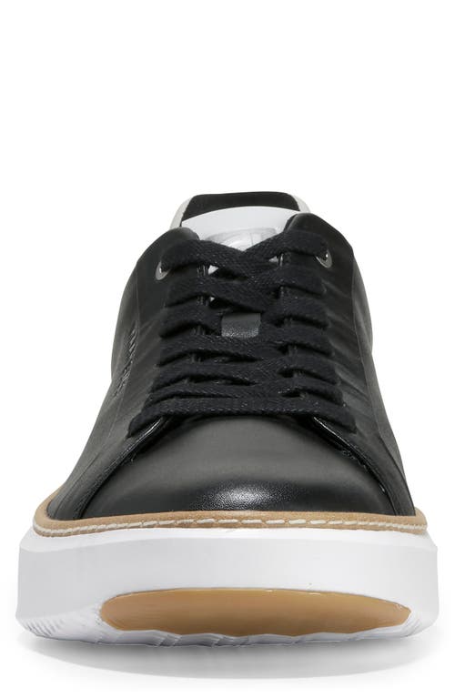 Shop Cole Haan Grandpro Topspin Sneaker In Black Leather/white