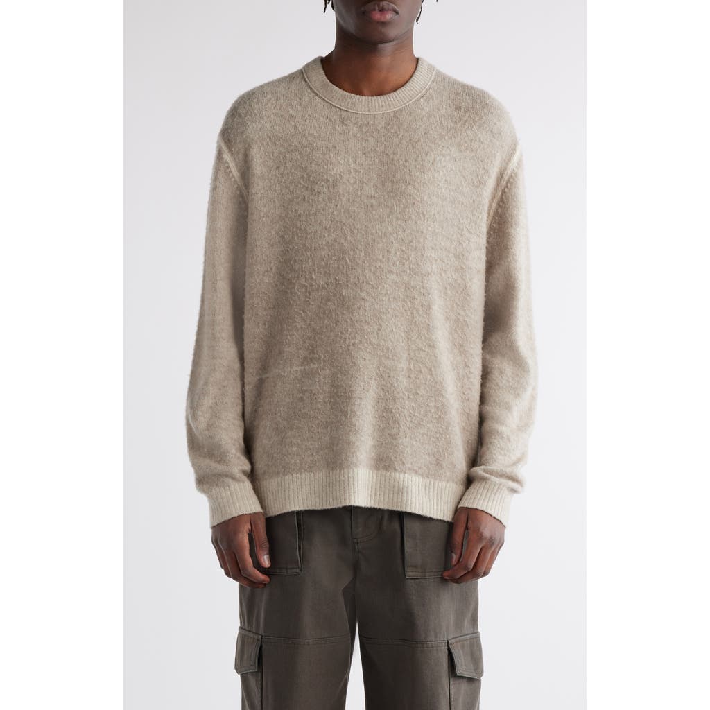 Acne Studios Wool Blend Crewneck Sweater In Beige