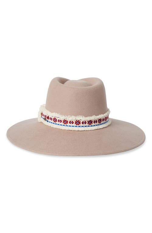 Shop Brixton Joanna Felted Wool Hat In Sesame/multi