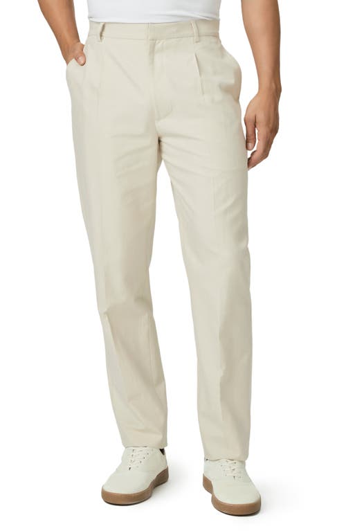 PAIGE Shultz Cotton Blend Twill Trousers Pale Khaki at Nordstrom,