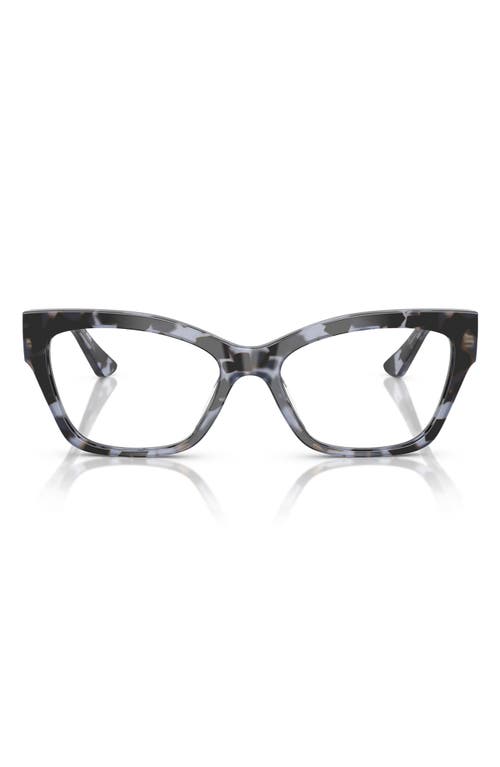 VOGUE 52mm Cat Eye Optical Glasses in Blue Tort 