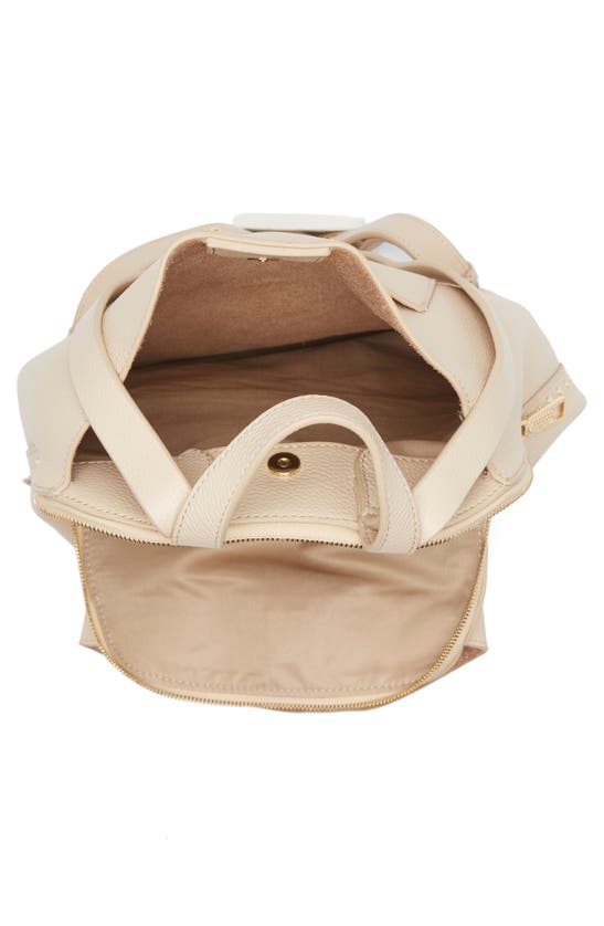 Shop Rebecca Minkoff Darren Medium Leather Backpack In Latte