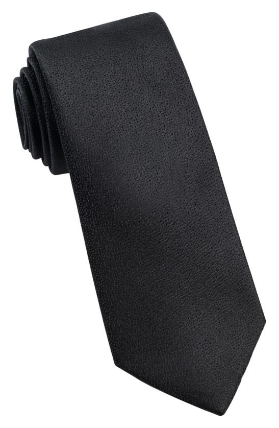 Wrk Textured Silk Tie In Black