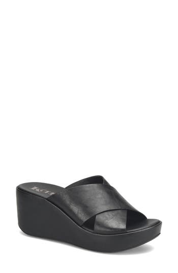 Shop Korks Madera Wedge Sandal In Black