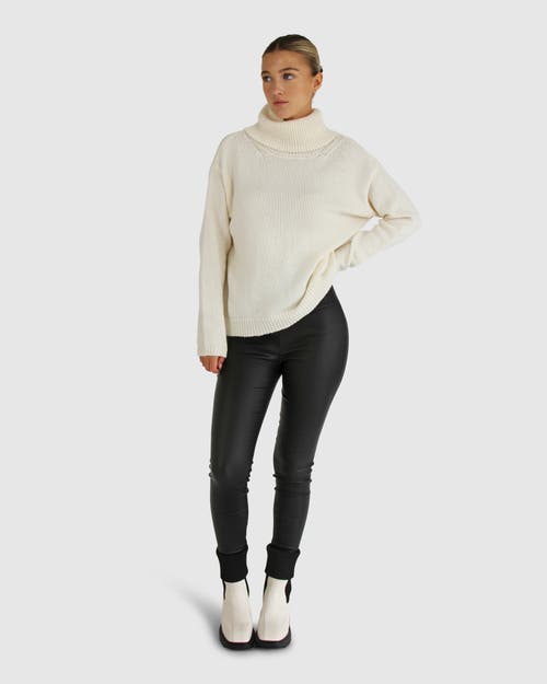 Belle & Bloom Right Here Waiting Open Back Knit In Cream