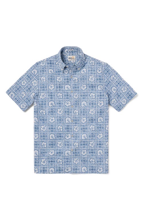 Reyn Spooner Pua Patchwork Floral Classic Fit Short Sleeve Button-Down Shirt Infinity Blue at Nordstrom,