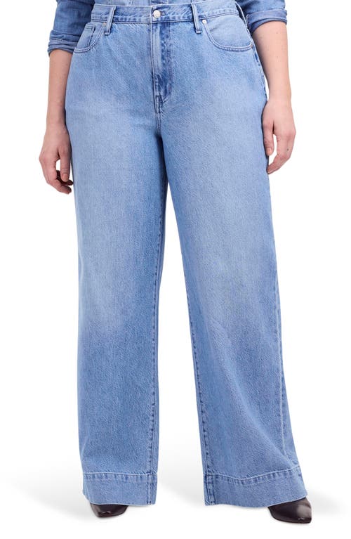 Shop Madewell High Waist Superwide Leg Jeans In Lintz Wash