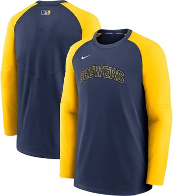 Nike Men's Nike Navy/Gold Milwaukee Brewers Authentic Collection