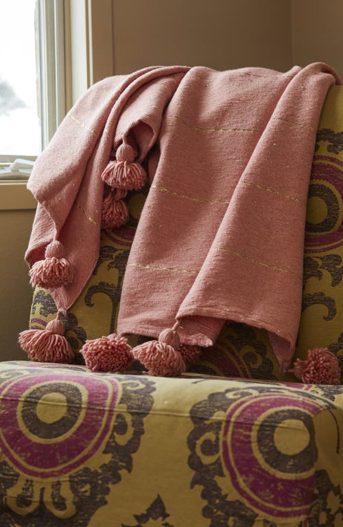 Verve Culture Moroccan Cotton Blanket In Pink