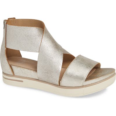 Eileen Fisher Sport Platform Sandal- Metallic