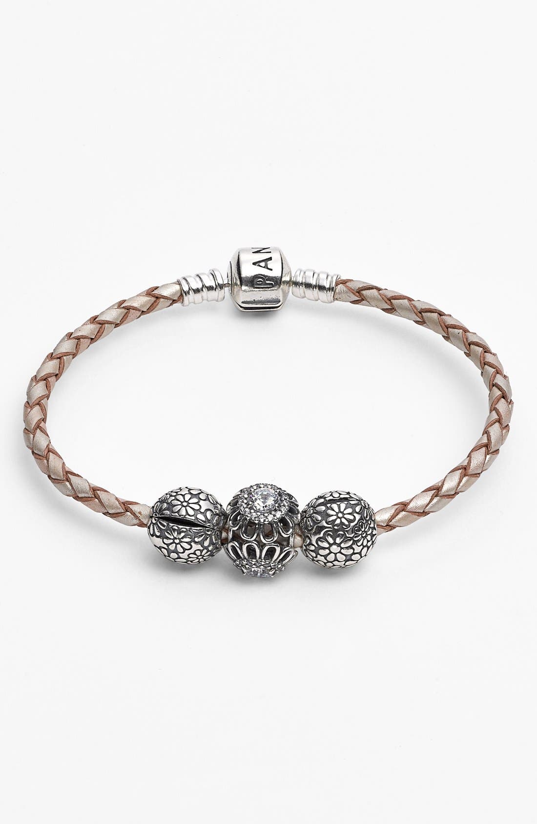 PANDORA Leather Charm Bracelet Set Nordstrom