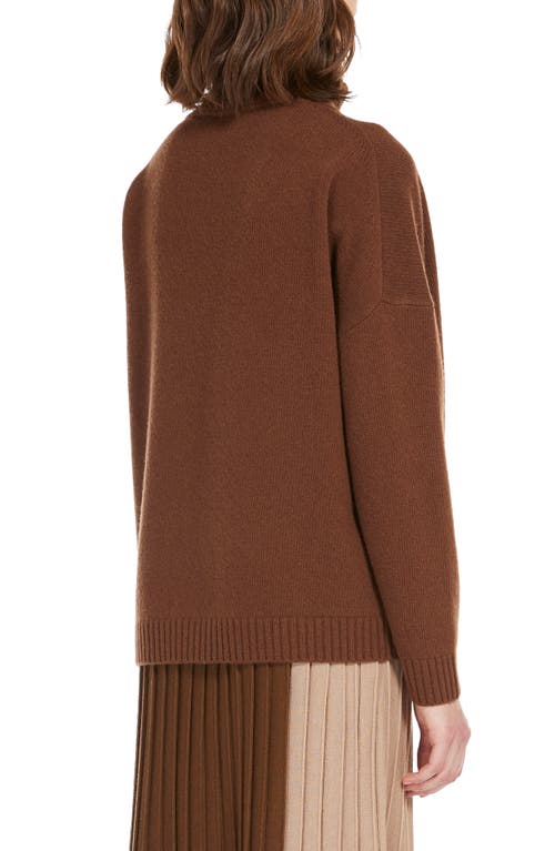 Shop Max Mara Weekend  Borgia Virgin Wool Turtleneck Sweater In Tobacco