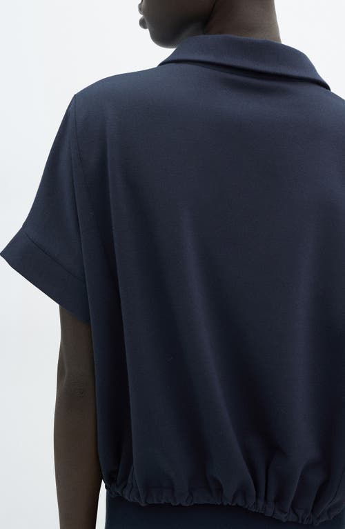 Mango Women's Adjustable Drawstring Polo Sweatshirt In Navy