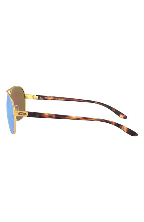 Shop Oakley 59mm Polarized Aviator Sunglasses In Satin Gold/prizm Violet