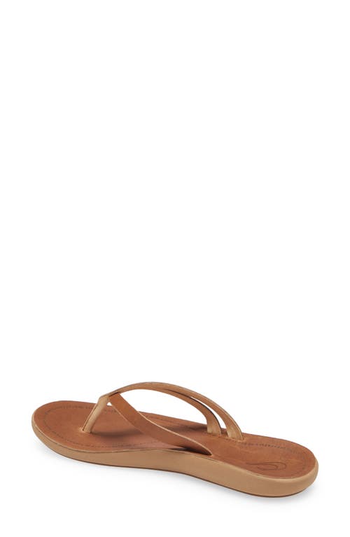 Shop Olukai Kapehe Luana Flip Flop In Sahara/sahara