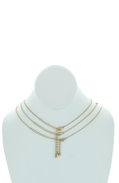 Olivia Welles Riva Chain & Charm Necklaces In Worn Gold/grey