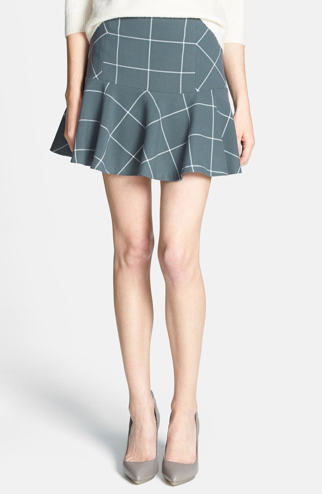 1.STATE Windowpane Plaid Skirt (Nordstrom Exclusive) Nordstrom