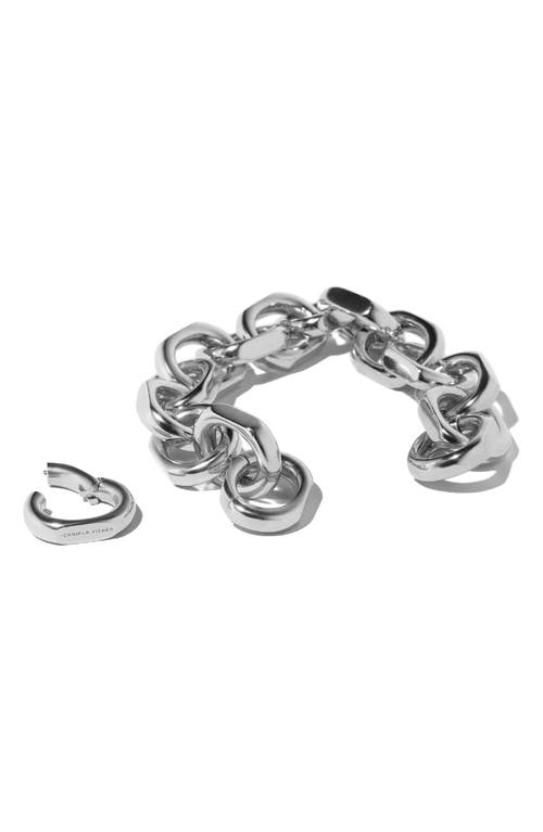 Jennifer Fisher Small City Link Bracelet In Silver
