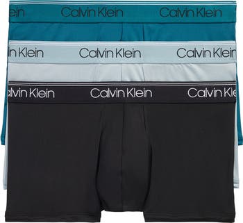 Calvin Klein 3 Pack Low Rise Microfiber Stretch Trunks Nordstrom