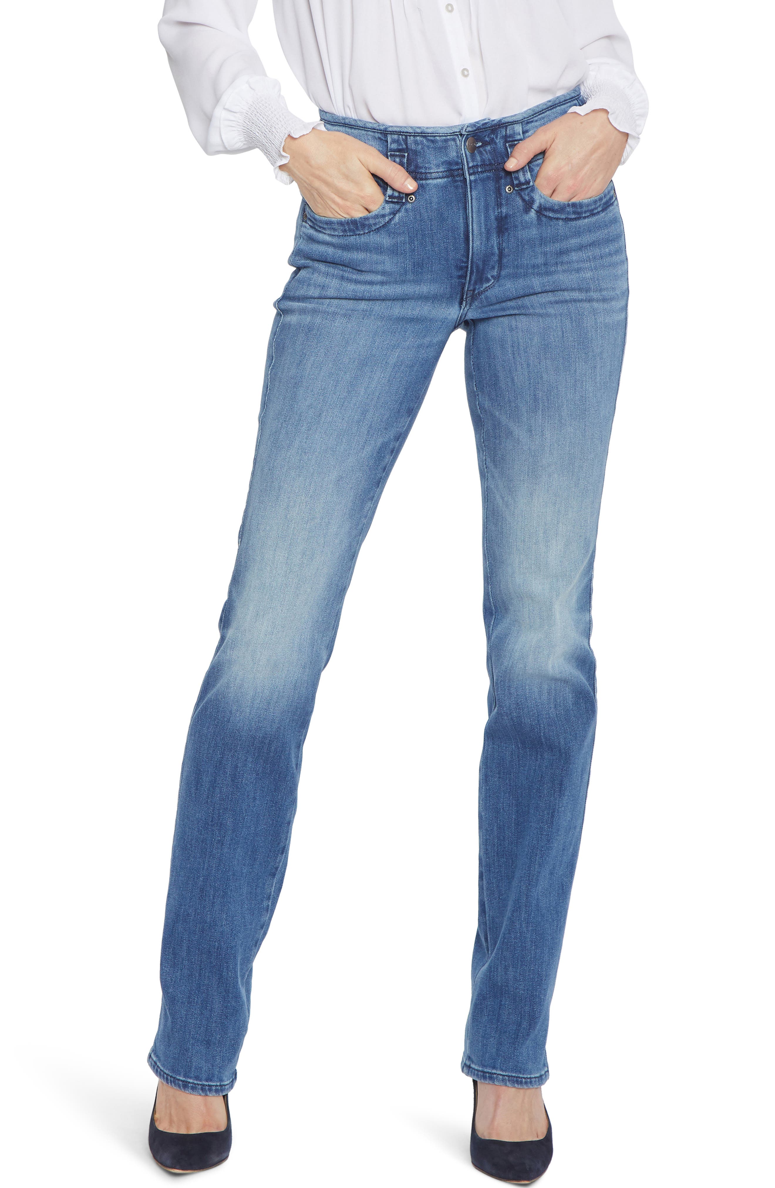 Nydj Marilyn Straight Leg Jeans In Blue 