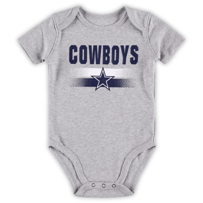 OUTERSTUFF NEWBORN CEEDEE LAMB NAVY/WHITE/GRAY DALLAS COWBOYS 3-PACK BODYSUIT SET