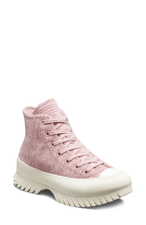 Converse Chuck Taylor® All Star® Lugged 2.0 Striped Knit Sneaker in Stone Mauve/Saddle/Egret