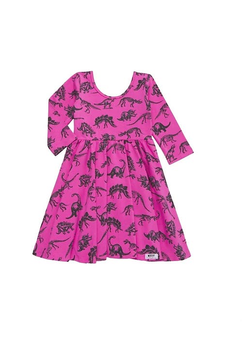 Shop Worthy Threads Printed Twirly Dress In Dino
