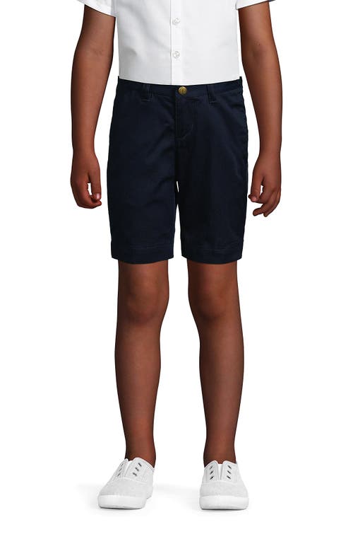 LANDS' END LANDS' END SCHOOL UNIFORM GIRLS PLUS PLAIN FRONT BLEND CHINO SHORTS