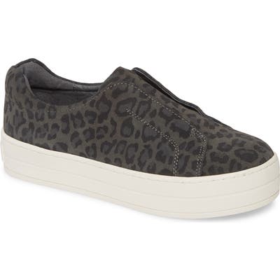 Jslides Heidi Platform Slip-On Sneaker, Grey
