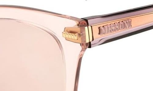 Missoni 51mm Transparent Cat Eye Sunglasses In Beige