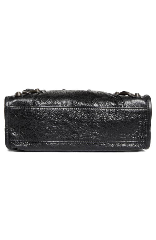 Shop Balenciaga Mini Le City Crinkle Leather Top Handle Bag In 1000 Black