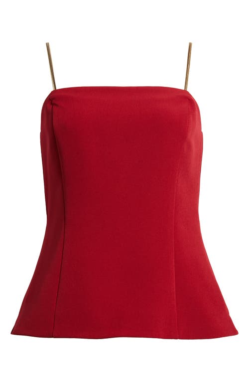 Shop Anne Klein Flared Camisole In Titian Red