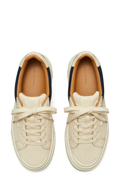 Shop Tory Burch Ladybug Sneaker In Light Cream/navy