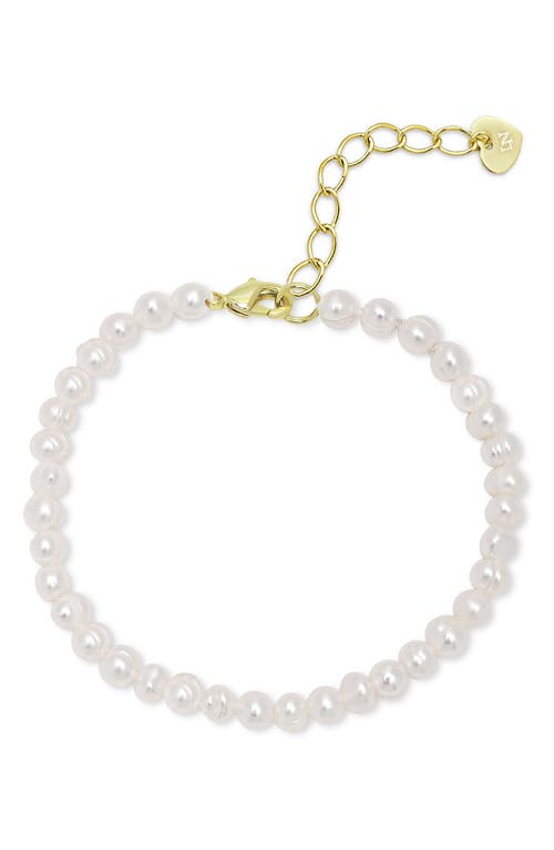 Shop Lily Nily Kids' Freshwater Pearl Necklace, Stud Earrings & Bracelet Set In Gold