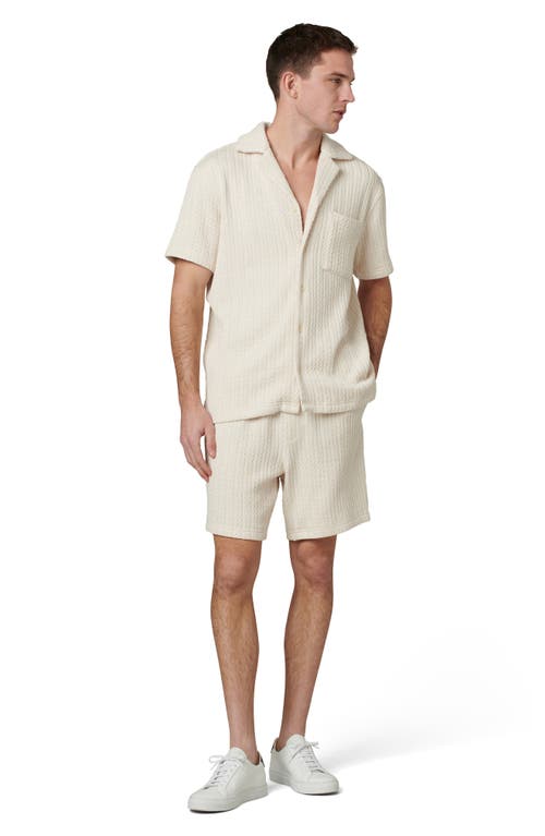 Joe's Charlie Herringbone Stitch Camp Shirt In Natural