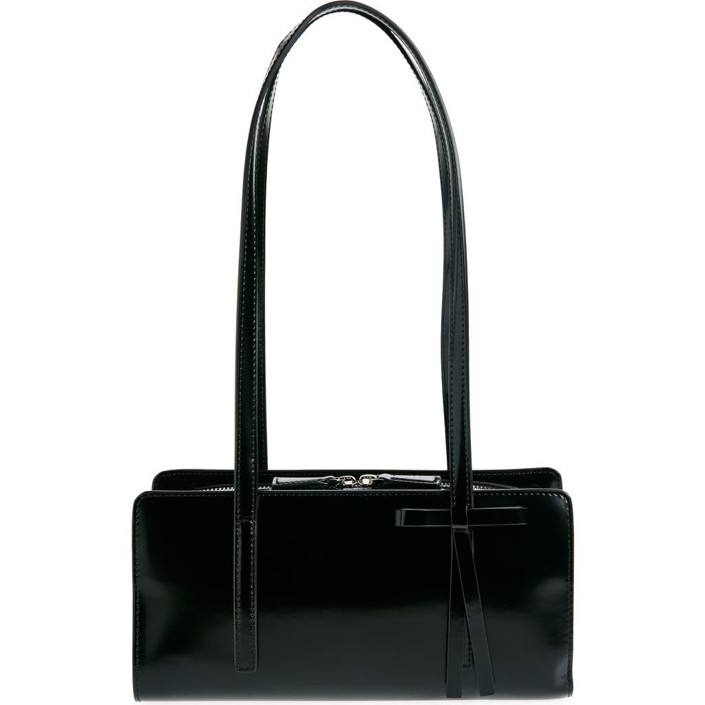Sandy Liang Recital Patent Leather Shoulder Bag In Black