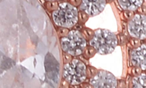 Shop Zaxie By Stefanie Taylor Pavé Teardrop Stud Earrings In Rose Gold